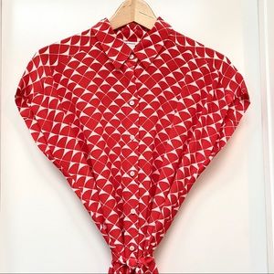 Long silk button up dress Club Monaco